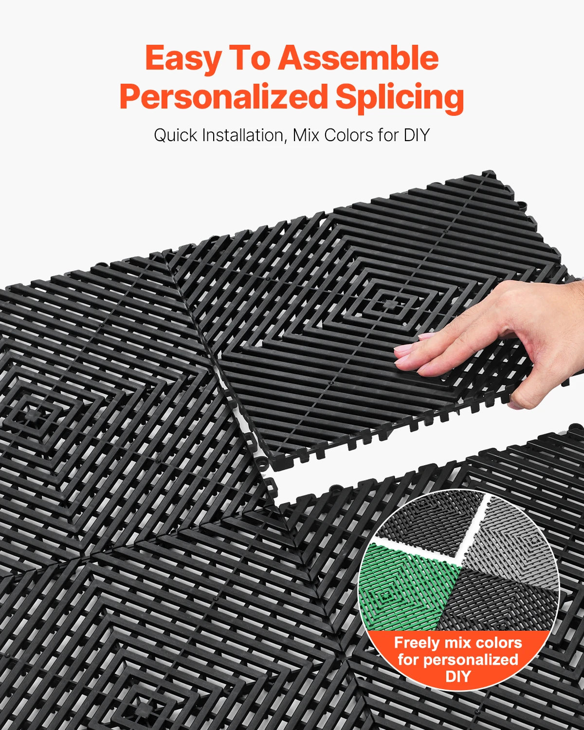 Succebuy Interlocking Drainage Mat 12inx12in 12/24/40/50/55