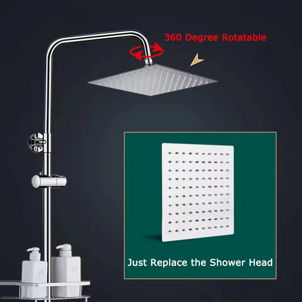 Rainfall High Pressure Shower Head 12/10/8 Inch Stainless