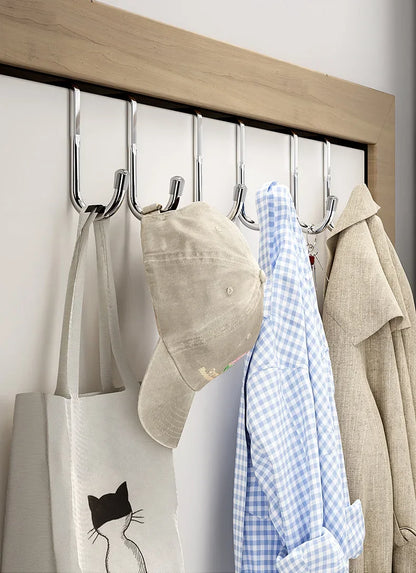 Stainless Steel Hook Double S-Shape Hook Punching Bathroom