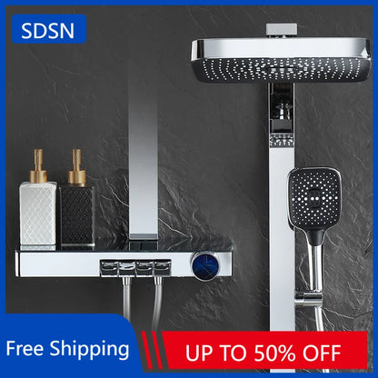 Chrome Piano Digital Bathroom Shower Cold Digital Bathroom