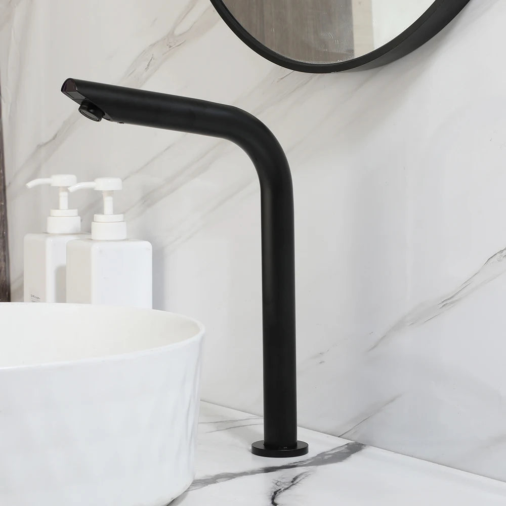 Kemaidi Matte Black Touchless Sensor Bathroom Sink Faucet