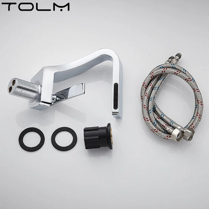 Tolm Basin Faucet Modern Bathroom Mixer Tap Orange