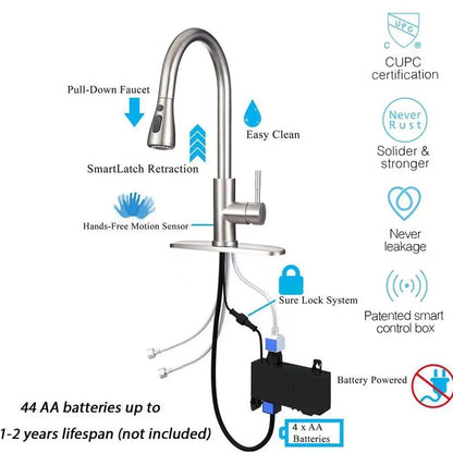 Gegve Smart Infrared Sensing Inductive Pull-Out Sink Faucet