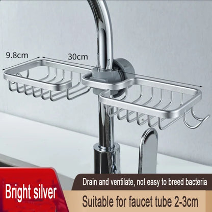 Sink Faucet Shelf Bathroom Shelf Soap Sponge Drain