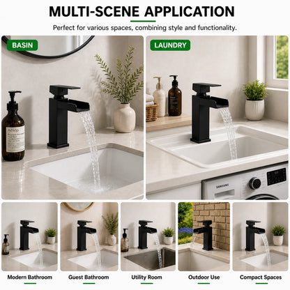 Sanivital Waterfall Bathroom Faucet Cold Mixer Tap Handle