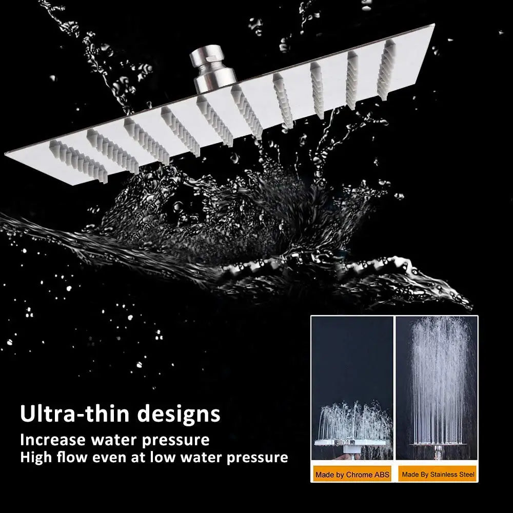 Rain Shower Head 8inch Large Top Spray Square