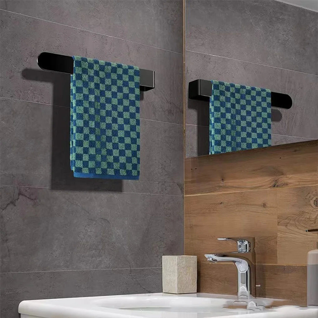 Stainless Steel Brushed Silver Towel Holder Wall Mounted