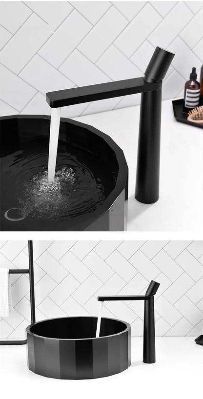 Black Bathroom Faucet Gray Basin Faucets & Cold