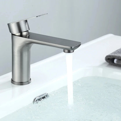 Brushed/Gray Bathroom Sink Faucet Cold Mixer Faucet Countertop