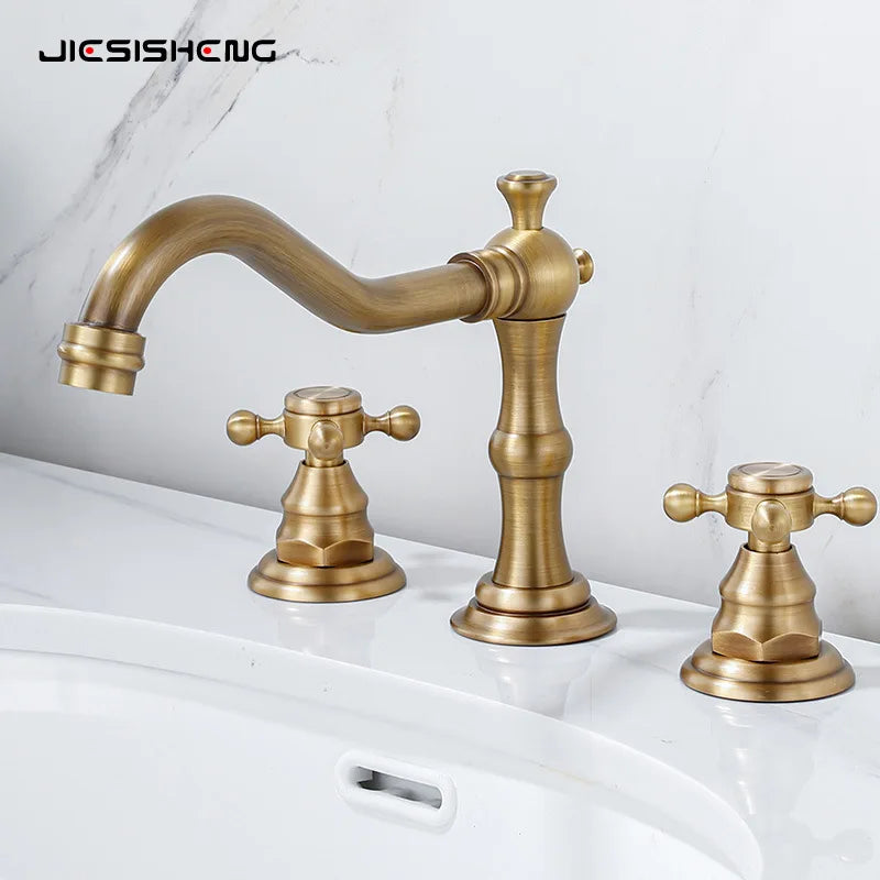 Widespread Bathroom Sink Faucet Hole Deck Mounted Dual