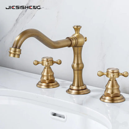 Widespread Bathroom Sink Faucet Hole Deck Mounted Dual