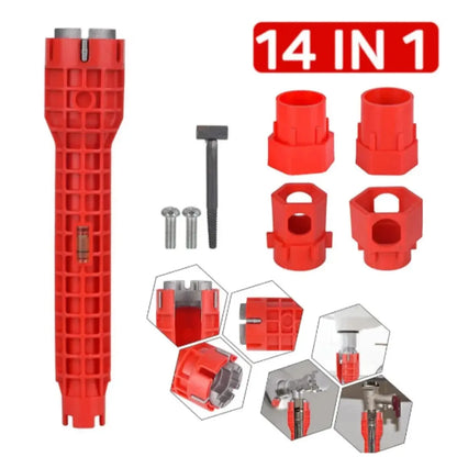 14 In Wrench Sink Faucet Sanitary Repair Double-Head