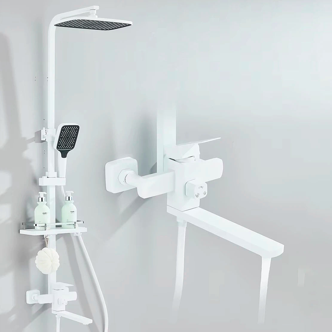 Matte Black Bathroom Shower Faucet 8/10/12inch Wall Mount