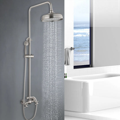 Kemaidi Shower Faucets Nickel Brushed Adjustable Rain Shower