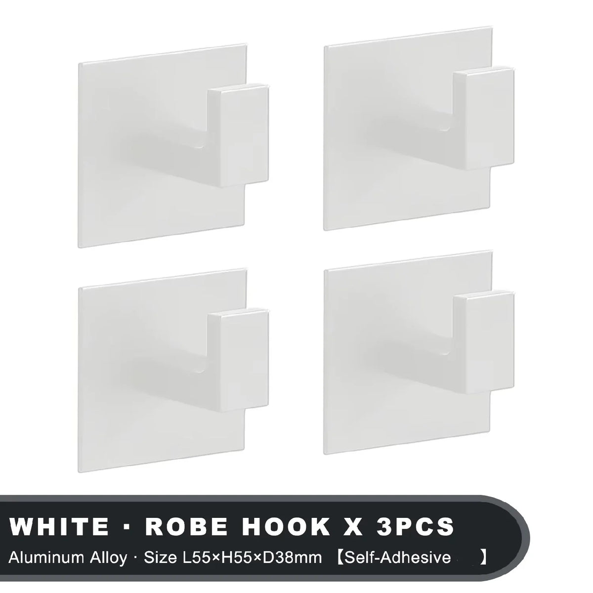 1-4pcs Strong Adhesive Wall Hook Sticker Hanging Coat