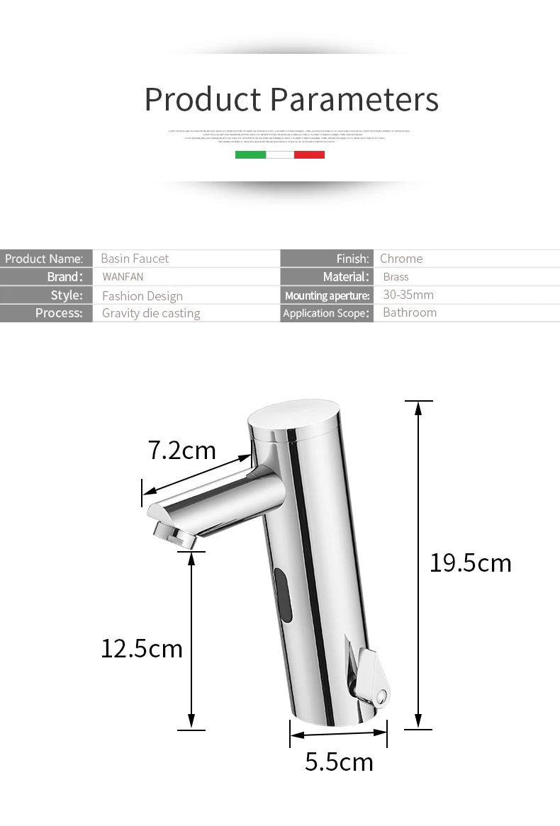 Bathroom Faucet Electric Automatic Sensor Faucet Touchless Sink
