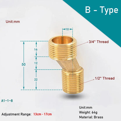 1/2 3/4 Bsp Male Tap Reducer Bath Shower