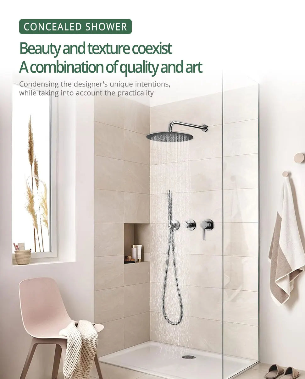 Gunmetal Shower Faucet 8-16 Embed Box Wall Mounted