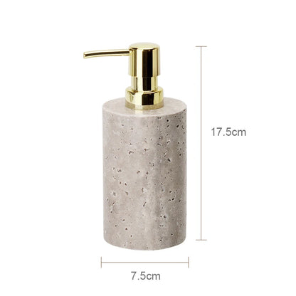 Travertino Grigio Bathroom Antique Natural Marble Soap Dispenser