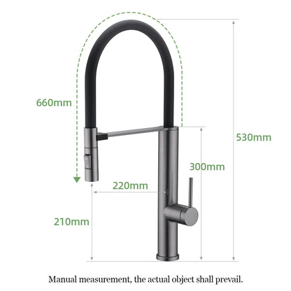 Faucet Gunmetal Flexible Pull Out Water Tap Nozzle