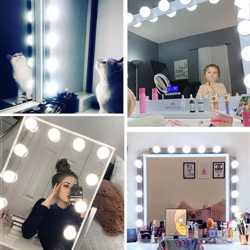 Detachable Bulbs Professional Makeup Mirror Lamp Usb Power