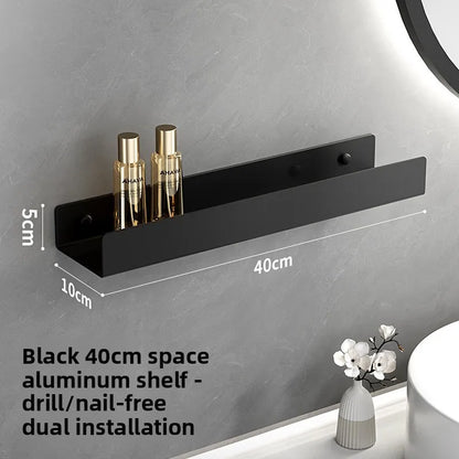 Luxury Minimalist Black Integrated Mirror Front Toilet Bathroom