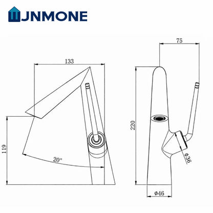 Solid Brass Basin Faucet Deck Mounted Bathroom Faucet