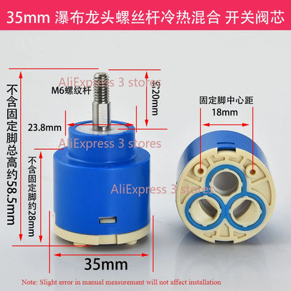 1pcs 35/40mm Replacement Ceramic Spool Water Tap Mixer
