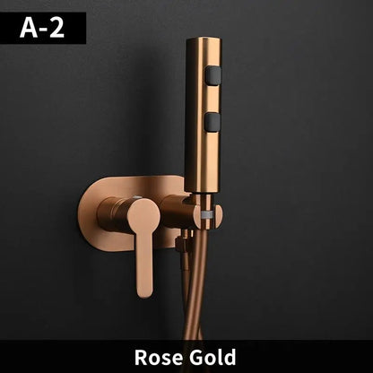 Brass Wall Mount Toilet Bidet Sprayer Faucet Cold