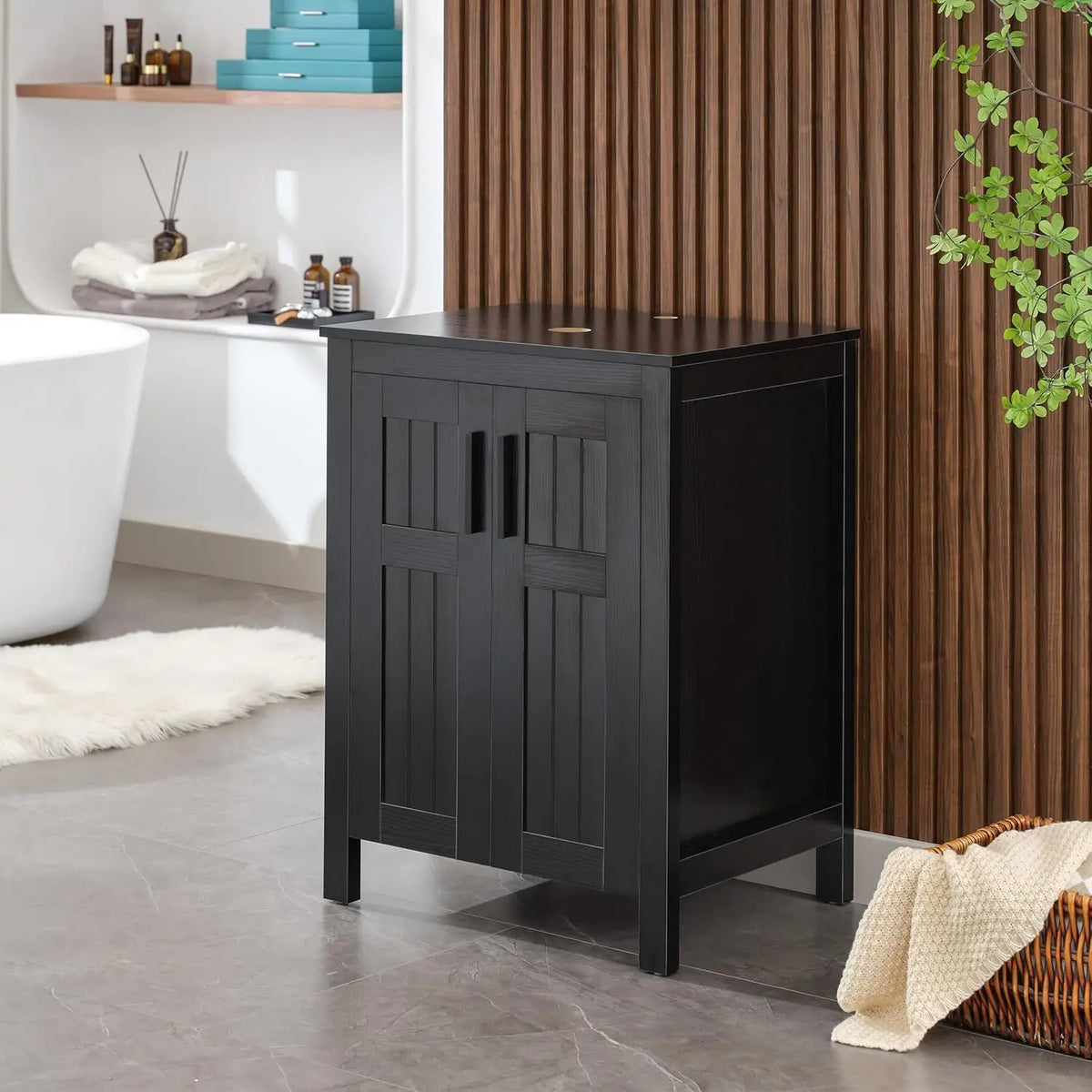 Black 24 Bathroom Vanity Sink Combo Modern Vanity