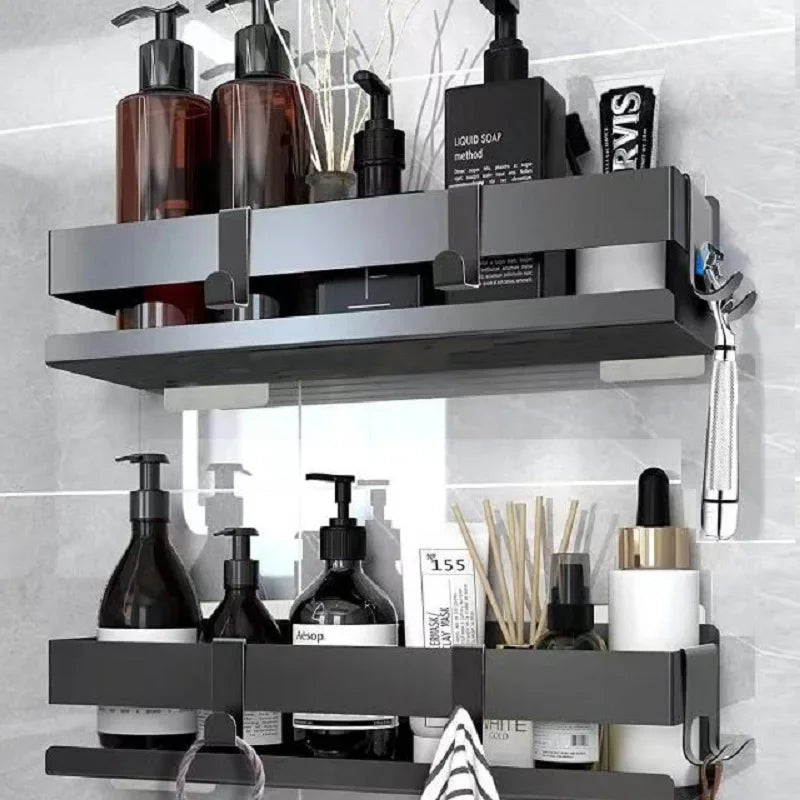Stainless Steel Floating Shelf Rustproof Wall Mounted Nail-Free