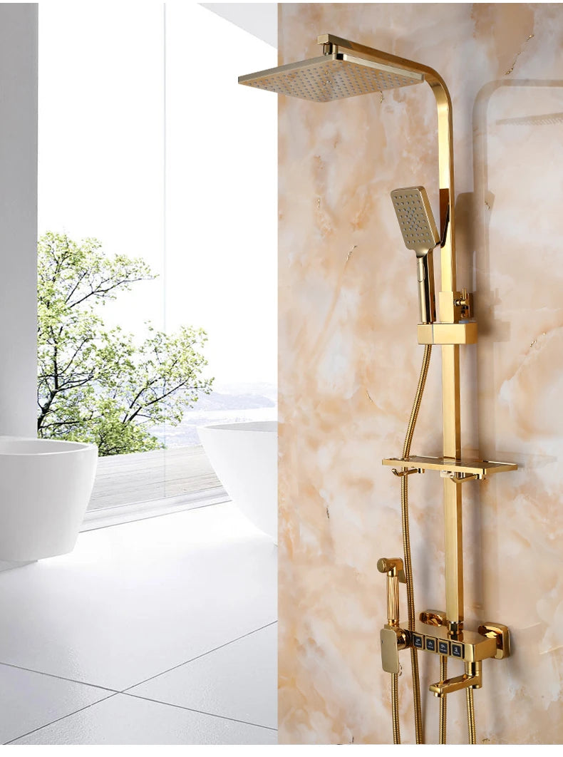 Sdsn Thermostatic Digital Bathroom Shower System Inch Rainfall