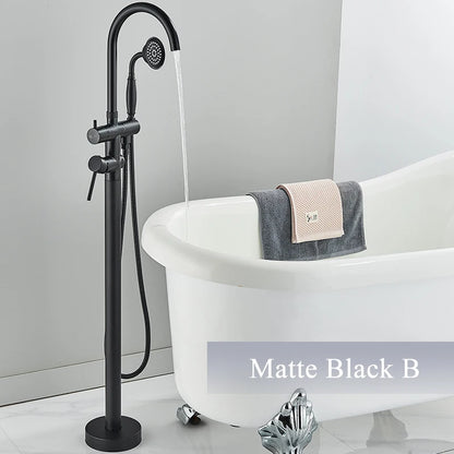 Rozin Black Floor Standing Bathtub Faucet Colors Standing