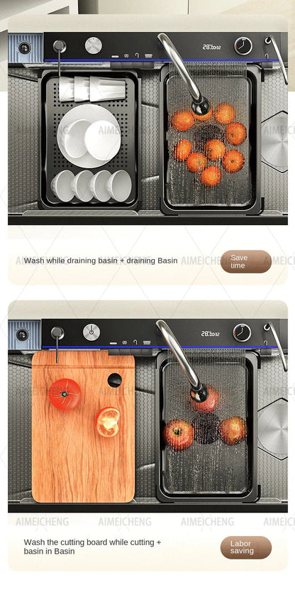 Digital Fly Rain Waterfall Sink Embossed Nano 304
