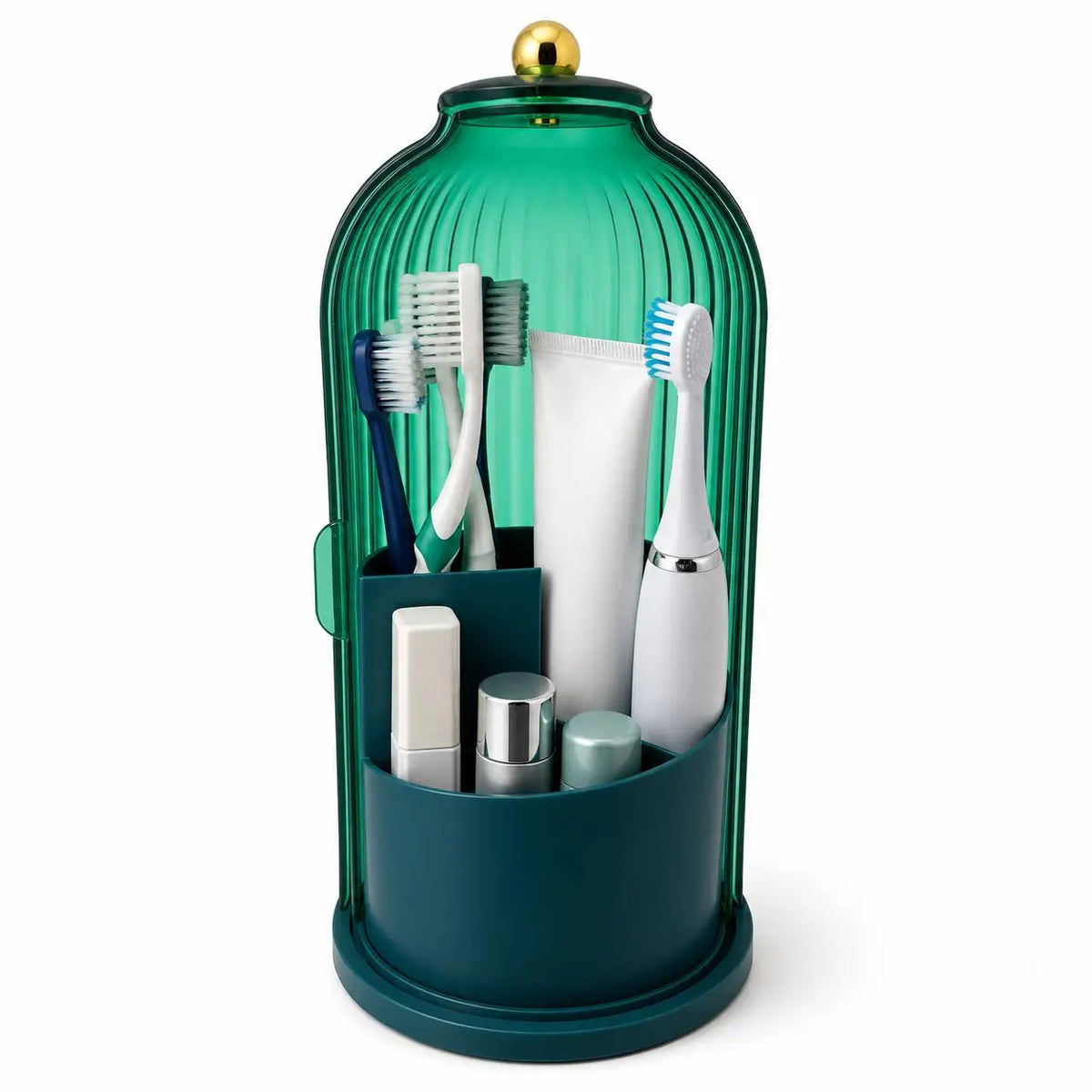 Rotating Dustproof Toothbrush Holder Organizer 360 Swivel
