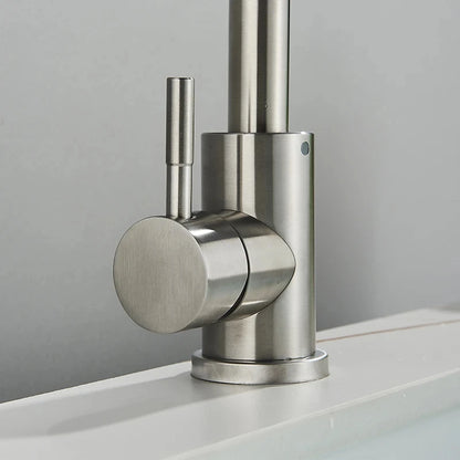 304 Stainless Steel Bathroom Basin Faucet Cold Wash