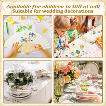 30-120pcs Wedding Hand Fans Folding Fans Guest Paper