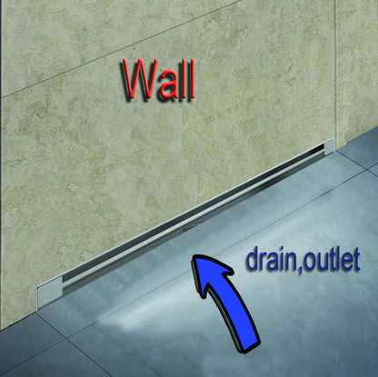 Wall Floor Drain 60cm 24 Inch Stainless Steel