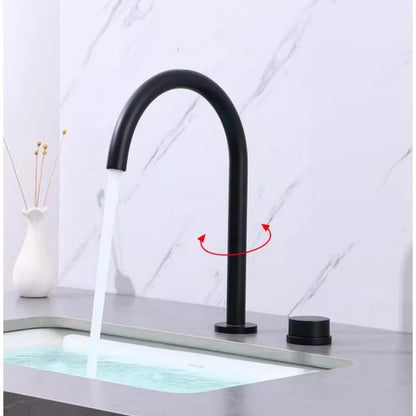 Brushed Gold Basin Faucet Nickel Sink Faucet Two