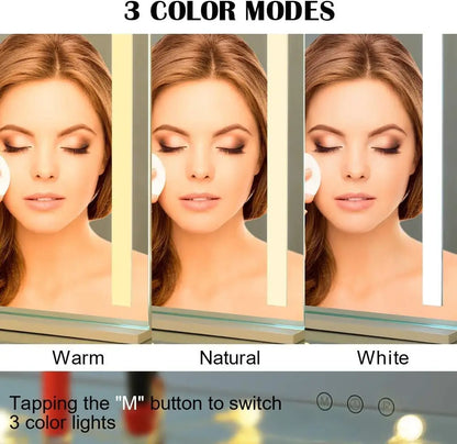Vanity Makeup Mirror Lights Detachable 15x Magnification Color