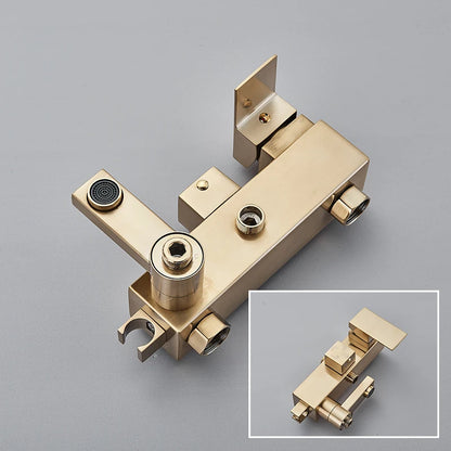 4-Function Wall Mounted Shower Faucet Rainwater Bathtub Shower