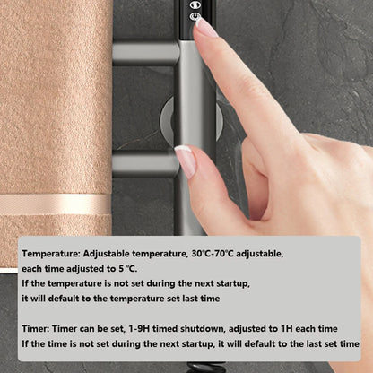 Towel Warmer 304 Stainless Steel 30-70 Adjustment 1-9h