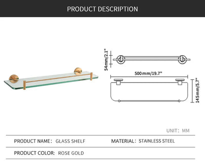 Bathroom Hardware 304 Stainless Steel Rose Gold Towel