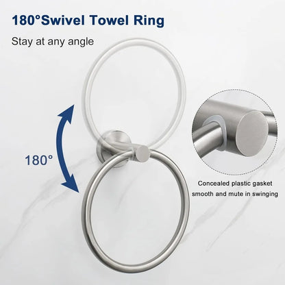 Bathroom Towel Ring Hook Hardware Storage Holder 304