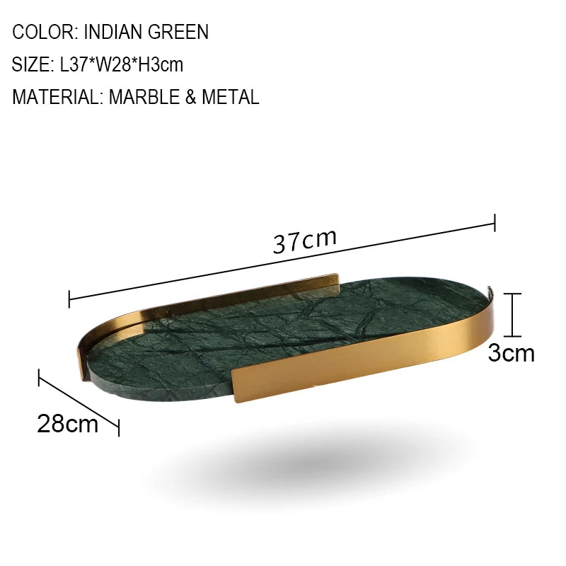 Scandinavian Decorative Natural Marble Tray Bathroom Luxury