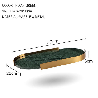Scandinavian Decorative Natural Marble Tray Bathroom Luxury
