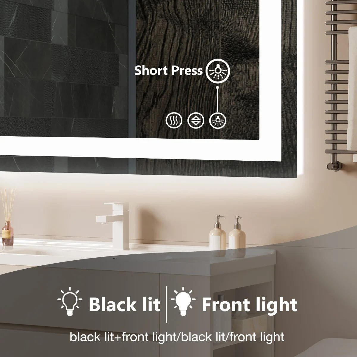 Jhk 36 24 Led Bathroom Vanity Mirror Wall