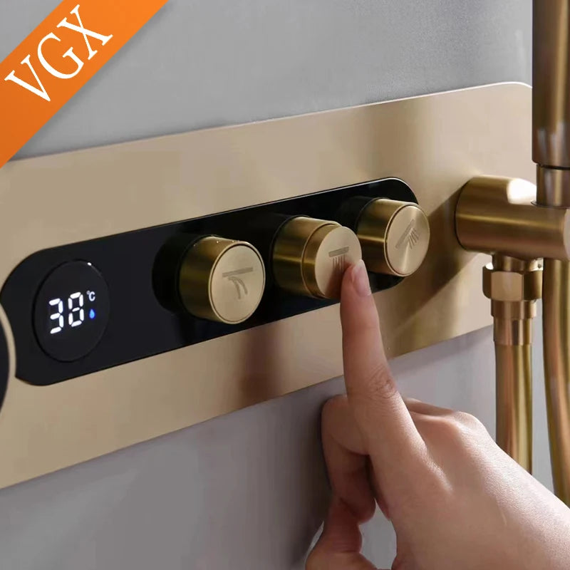 Vgx Concealed Thermostatic Shower System Temperature Digital