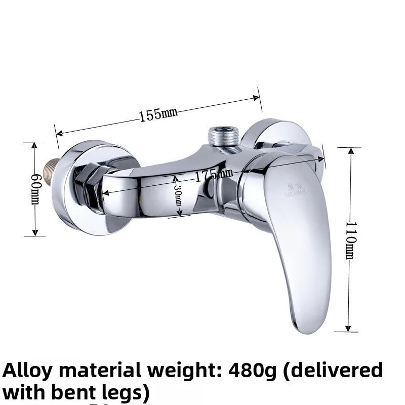 Brass Shower Faucet Mixer Valve Shower Head Hidden