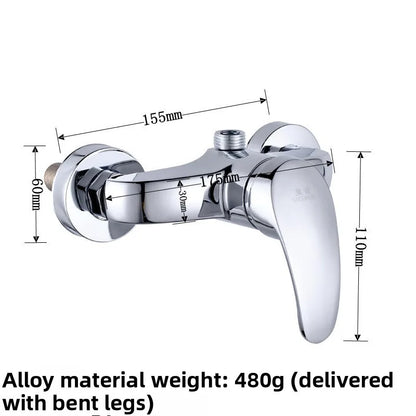 Brass Shower Faucet Mixer Valve Shower Head Hidden